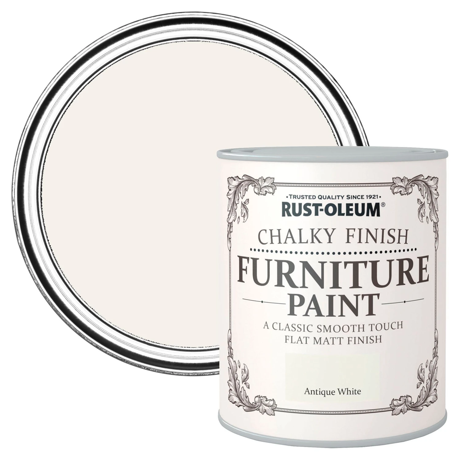Rust-Oleum Antique white Flat matt Furniture paint, 2.5L Rust-Oleum Antique White Flat Matt Furniture Paint, 2.5L -Rust-Oleum rust oleum antique white flat matt furniture paint 2 5l5013296034029 02c bq