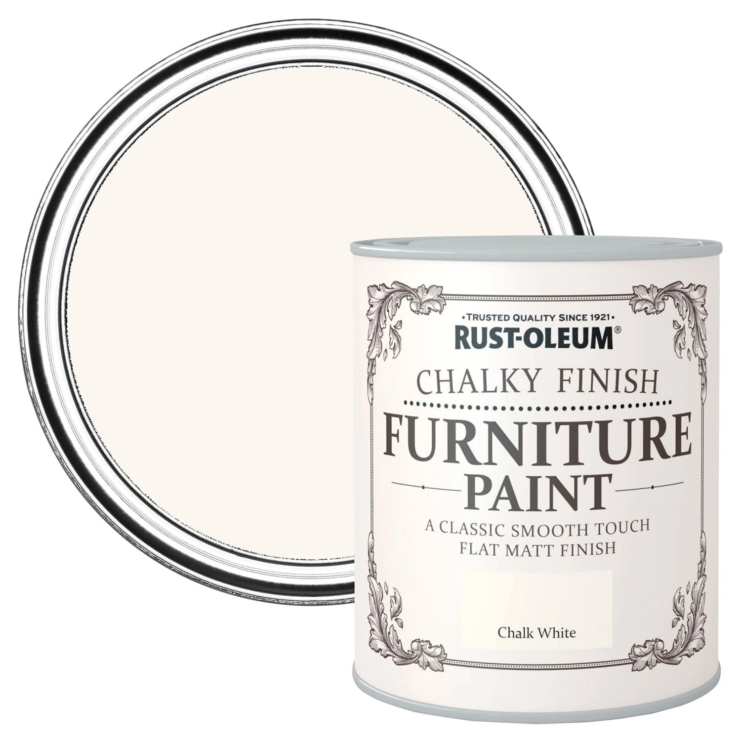Rust-Oleum Chalk white Chalky effect Matt Furniture paint, 2.5L Rust-Oleum Chalk White Chalky Effect Matt Furniture Paint, 2.5L -Rust-Oleum rust oleum chalk white chalky effect matt furniture paint 2 5l5013296034050 07c BQ