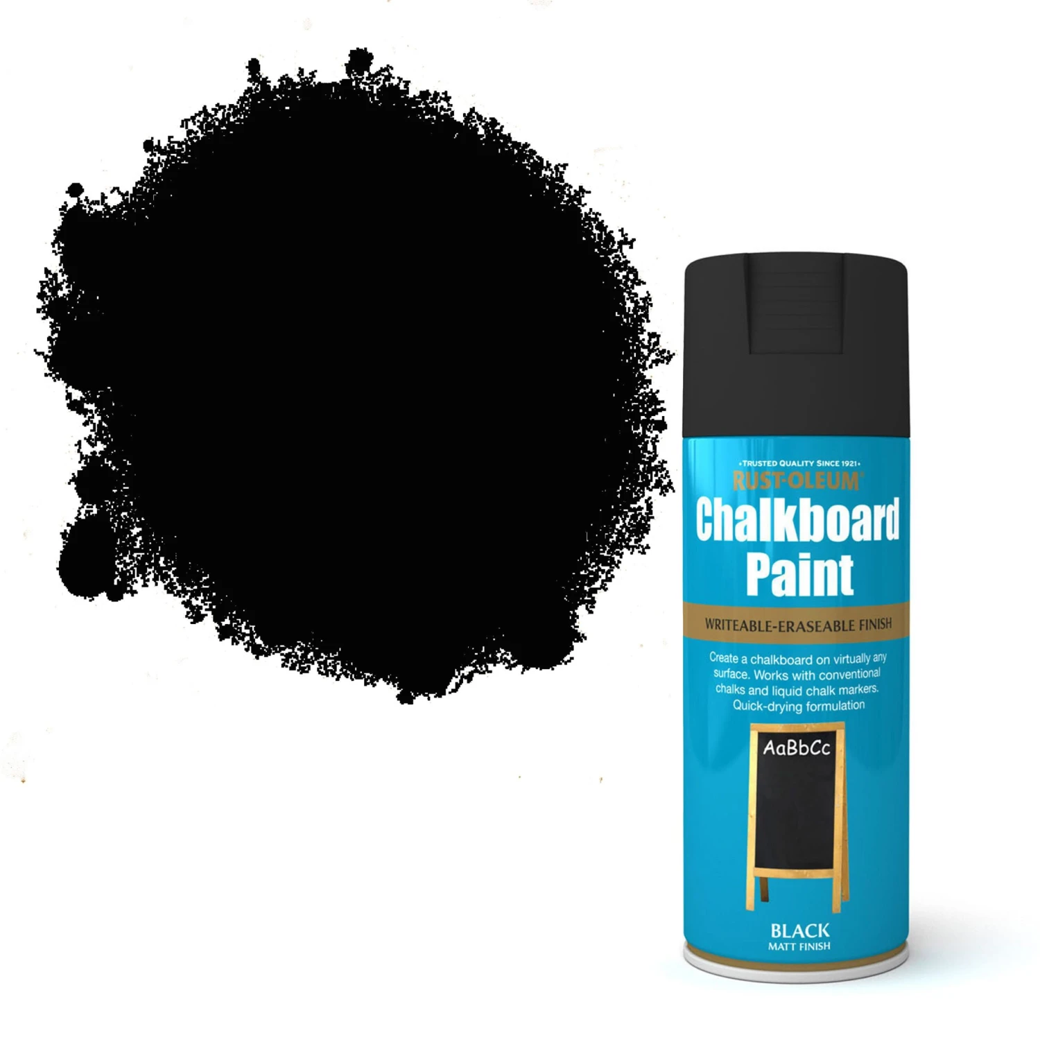 Rust-Oleum Chalkboard Black Matt Multi-surface Spray paint, 400ml Rust-Oleum Chalkboard Black Matt Multi-surface Spray Paint, 400ml -Rust-Oleum rust oleum chalkboard black matt multi surface spray paint 400ml5013296950596 02c bq scaled