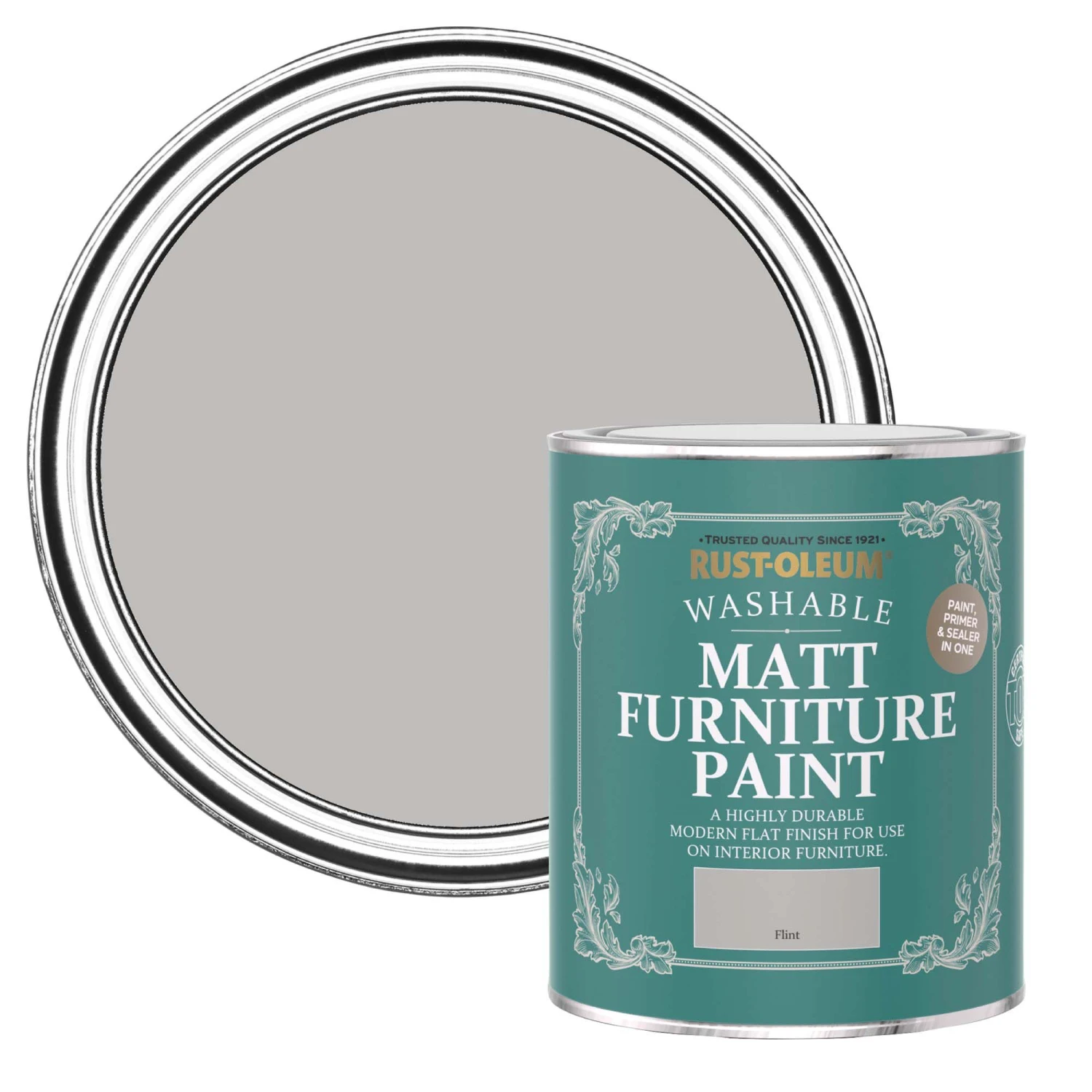 Rust-Oleum Flint Matt Furniture paint, 750ml Rust-Oleum Flint Matt Furniture Paint, 750ml -Rust-Oleum rust oleum flint matt furniture paint 750ml5013296131469 02c bq