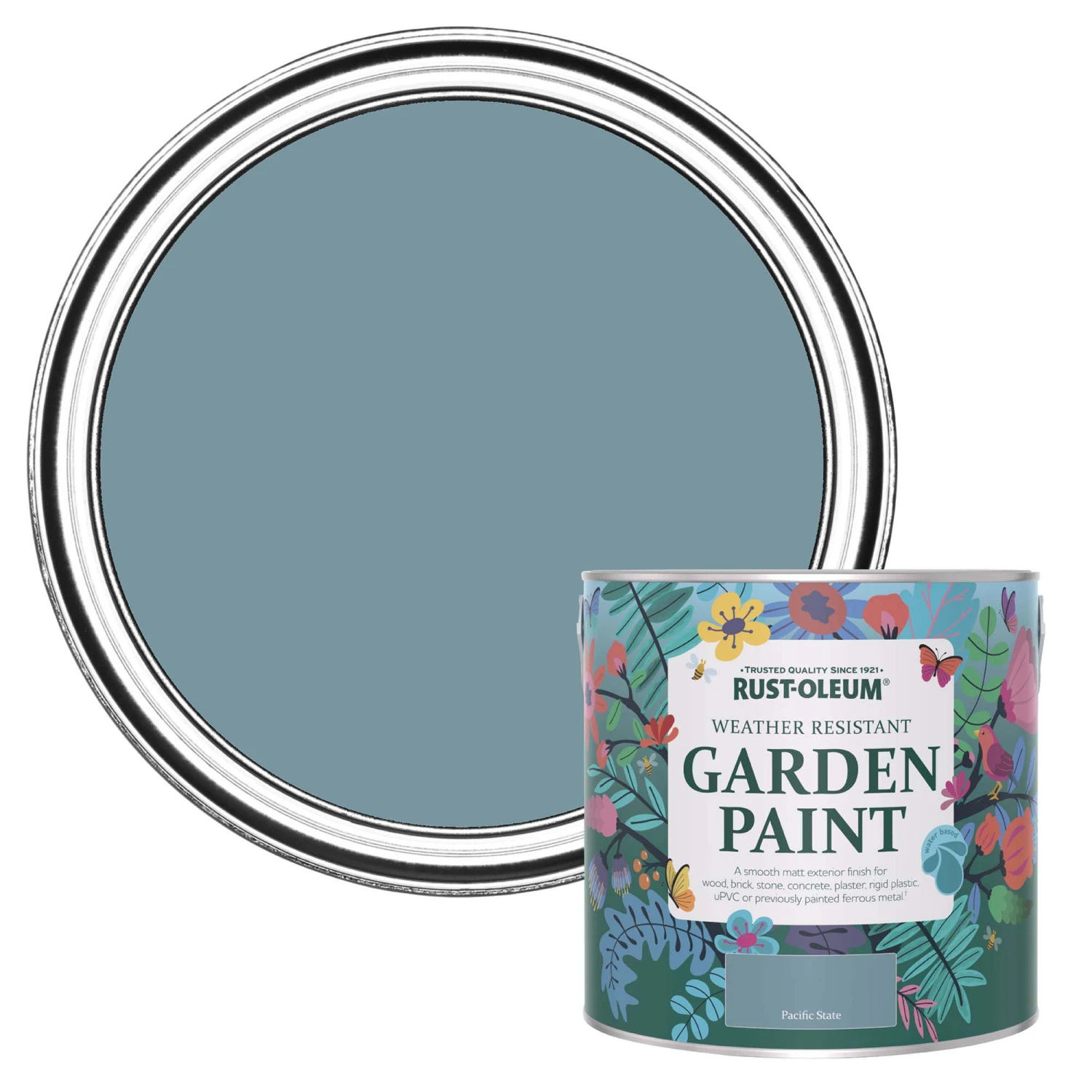 Rust-Oleum Garden Paint Pacific State Matt Multi-surface Garden Paint, 2.5L Tin Rust-Oleum Garden Paint Pacific State Matt Multi-surface Garden Paint, 2.5L Tin -Rust-Oleum rust oleum garden paint pacific state matt multi surface garden paint 2 5l tin5013296131872 02c bq