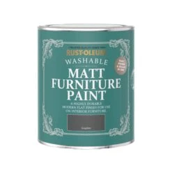 Rust-Oleum Graphite Matt Furniture Paint, 750ml -Rust-Oleum rust oleum graphite matt furniture paint 750ml5013296131490 08c bq