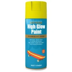 Rust-Oleum High Glow Yellow Matt Fluorescent Effect Multi-surface Spray Paint, 400ml 3 Rust-Oleum High Glow Yellow Matt Fluorescent Effect Multi-surface Spray Paint, 400ml -Rust-Oleum rust oleum high glow yellow matt fluorescent effect multi surface spray paint 400ml5013296950022 08c bq