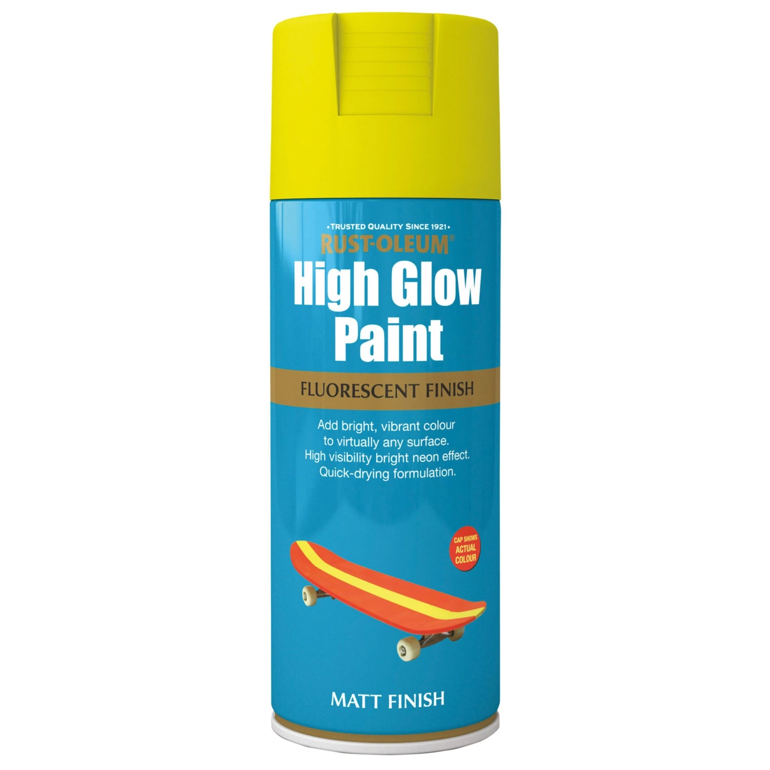 Rust-Oleum High glow Yellow Matt Fluorescent effect Multi-surface Spray paint, 400ml Rust-Oleum High Glow Yellow Matt Fluorescent Effect Multi-surface Spray Paint, 400ml -Rust-Oleum rust oleum high glow yellow matt fluorescent effect multi surface spray paint 400ml5013296950022 08c bq scaled