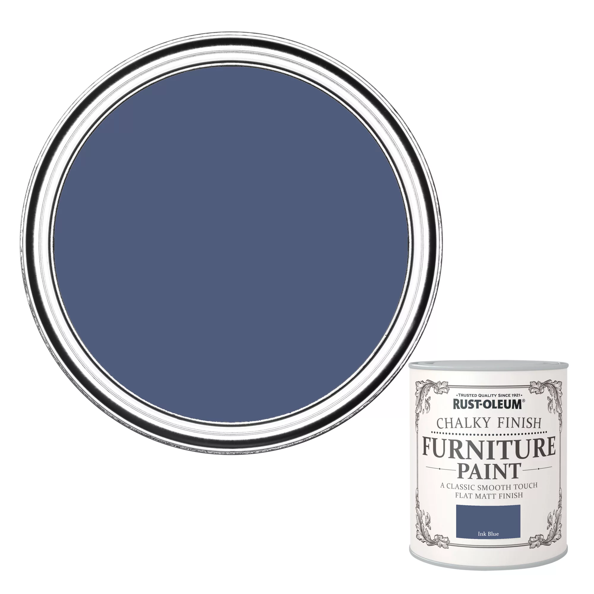 Rust-Oleum Ink blue Flat matt Furniture paint, 750ml Rust-Oleum Ink Blue Flat Matt Furniture Paint, 750ml -Rust-Oleum rust oleum ink blue flat matt furniture paint 750ml5013296032322 02c bq