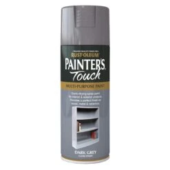 Rust-Oleum Painter's Touch Dark Grey Gloss Multi-surface Decorative Spray Paint, 400ml -Rust-Oleum rust oleum painter s touch dark grey gloss multi surface decorative spray paint 400ml5013296950237 08c bq