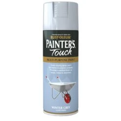 Rust-Oleum Painter's Touch Winter Grey Gloss Multi-surface Decorative Spray Paint, 400ml -Rust-Oleum rust oleum painter s touch winter grey gloss multi surface decorative spray paint 400ml5013296950251 08c bq
