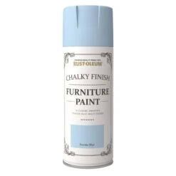 Rust-Oleum Powder Blue Matt Chalky Effect Multi-surface Spray Paint, 400ml -Rust-Oleum rust oleum powder blue matt chalky effect multi surface spray paint 400ml5013296940924 08c bq