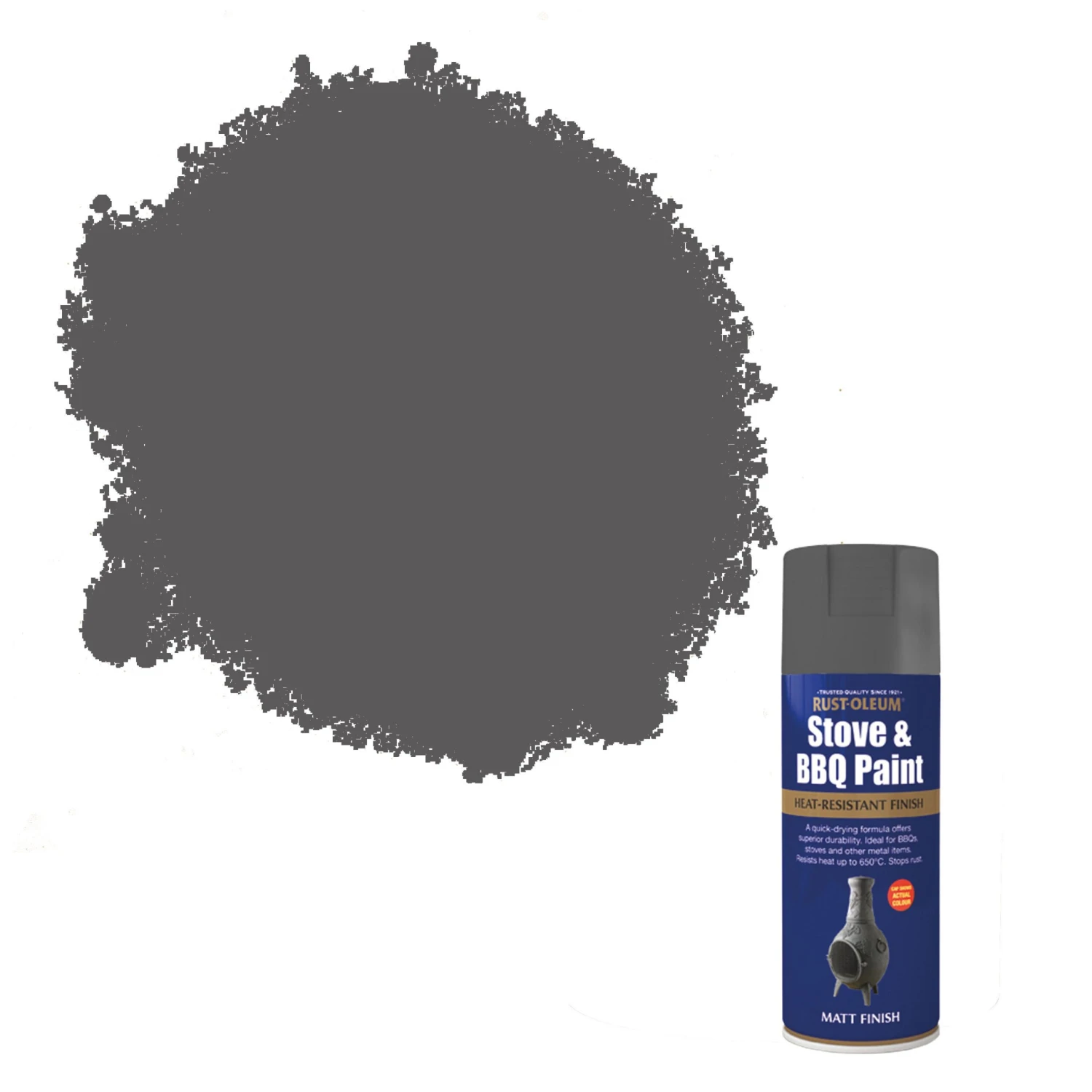 Rust-Oleum Stove & bbq Cast Iron Matt Multi-surface Spray paint, 400ml Rust-Oleum Stove & Bbq Cast Iron Matt Multi-surface Spray Paint, 400ml -Rust-Oleum rust oleum stove bbq cast iron matt multi surface spray paint 400ml5013296941020 02c bq scaled