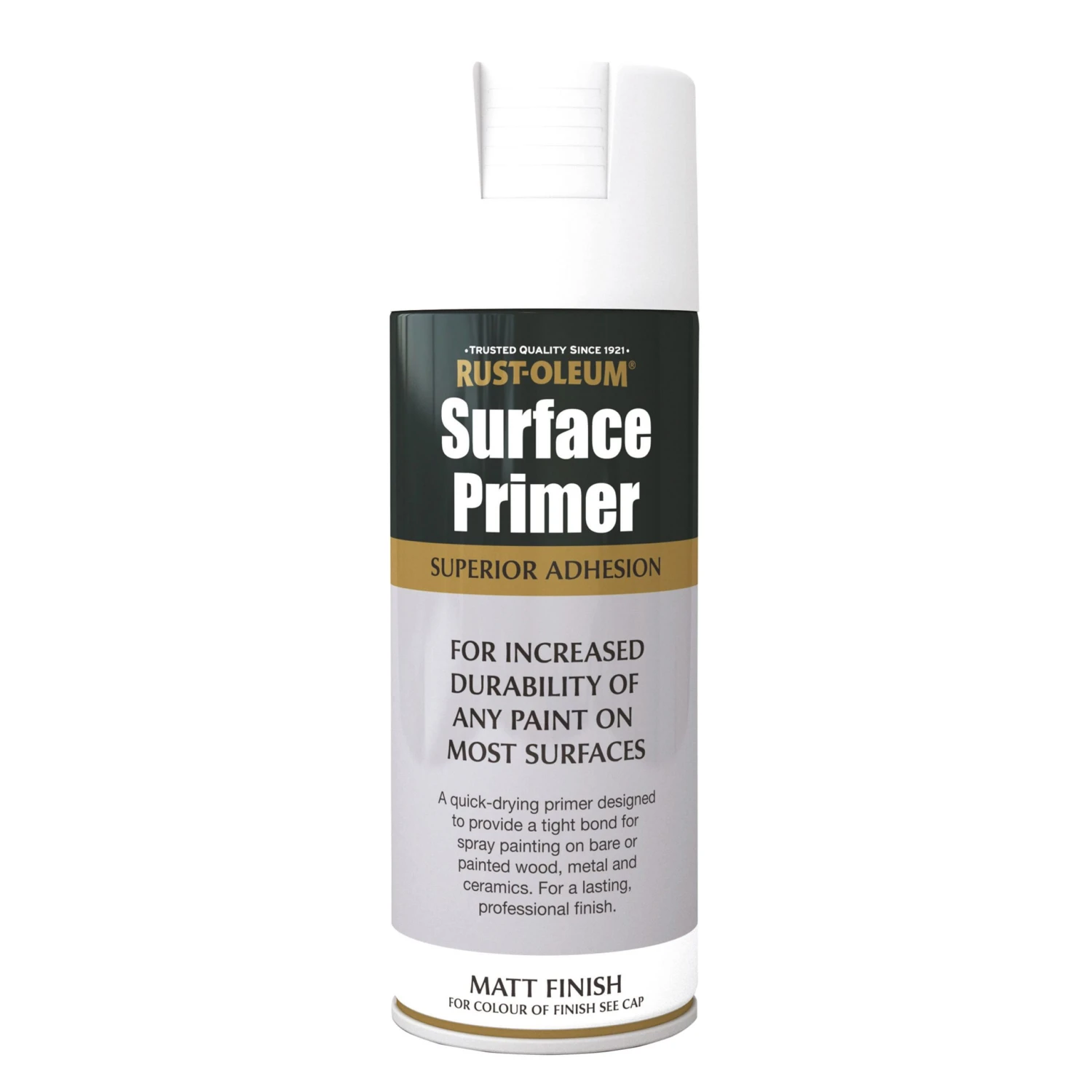 Rust-Oleum Surface primer White Matt Multi-surface Primer Spray paint, 400ml Rust-Oleum Surface Primer White Matt Multi-surface Primer Spray Paint, 400ml -Rust-Oleum rust oleum surface primer white matt multi surface primer spray paint 400ml5013296950466 08c bq scaled