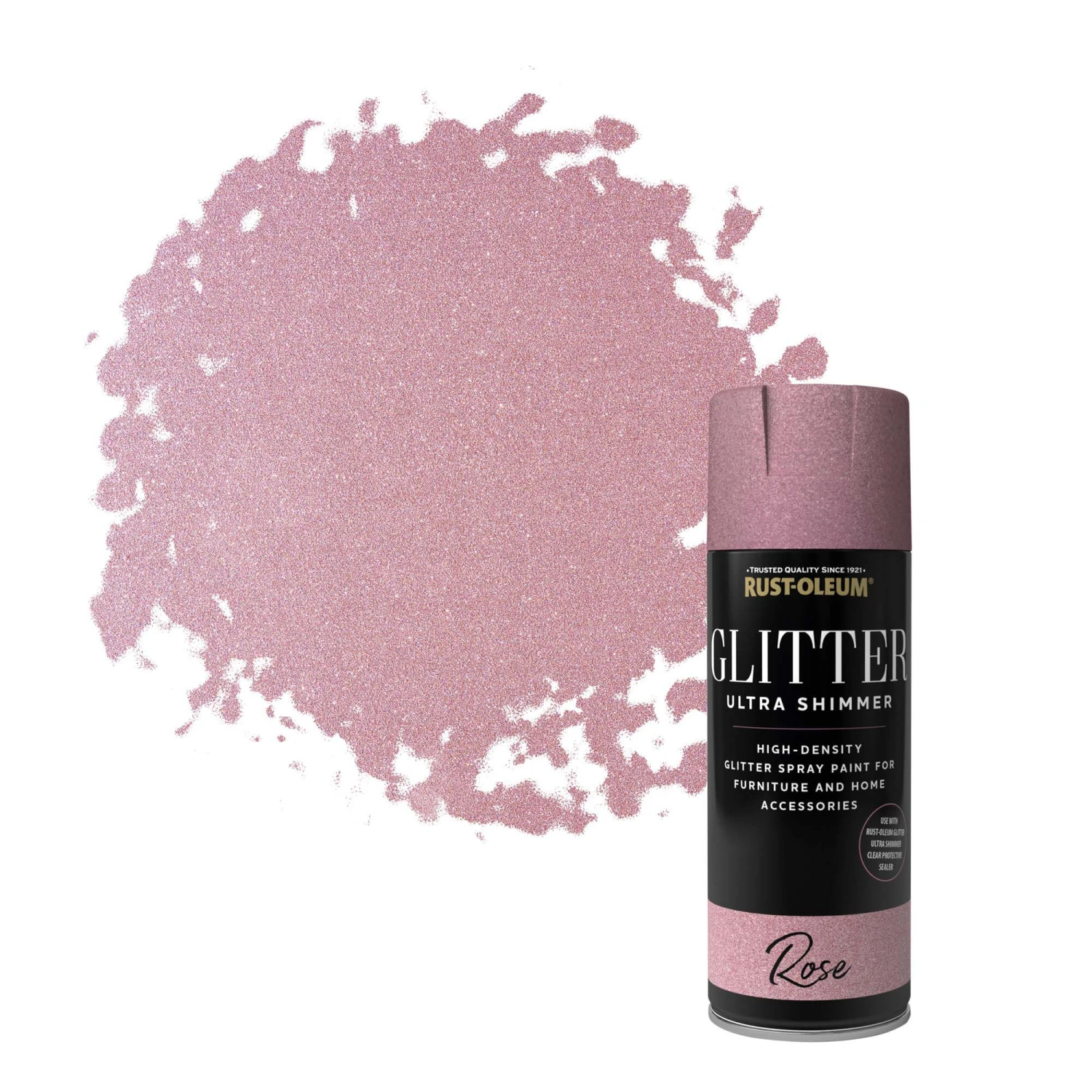 Rust-Oleum Ultra Shimmer Rose Glitter effect Multi-surface Topcoat Spray paint, 400ml Rust-Oleum Ultra Shimmer Rose Glitter Effect Multi-surface Topcoat Spray Paint, 400ml -Rust-Oleum rust oleum ultra shimmer rose glitter effect multi surface topcoat spray paint 400ml5013296039536 02c bq
