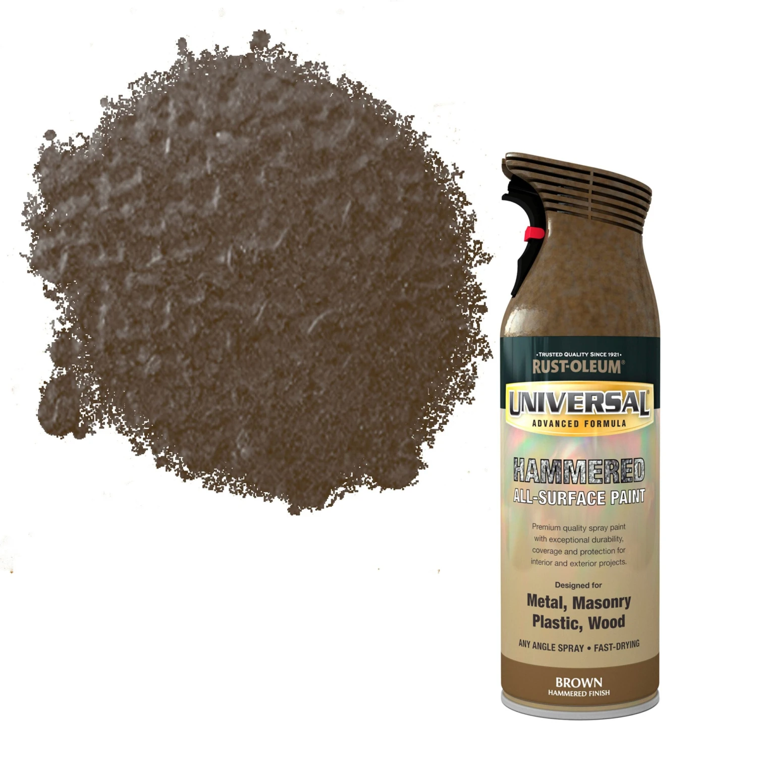 Rust-Oleum Universal Brown Hammered effect Multi-surface Spray paint, 400ml Rust-Oleum Universal Brown Hammered Effect Multi-surface Spray Paint, 400ml -Rust-Oleum rust oleum universal brown hammered effect multi surface spray paint 400ml5013296951012 02c bq scaled