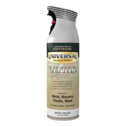 Rust-Oleum Universal Satinwood Nickel Effect Multi-surface Spray Paint, 400ml 3 Rust-Oleum Universal Satinwood Nickel Effect Multi-surface Spray Paint, 400ml -Rust-Oleum rust oleum universal satinwood nickel effect multi surface spray paint 400ml5013296951067 08c bq