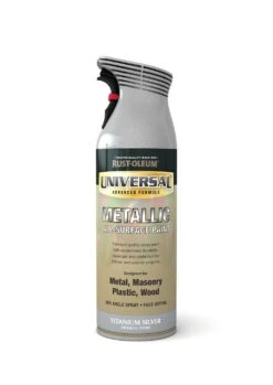 Rust-Oleum Universal Titanium Silver Effect Multi-surface Spray Paint, 400ml 3 Rust-Oleum Universal Titanium Silver Effect Multi-surface Spray Paint, 400ml -Rust-Oleum rust oleum universal titanium silver effect multi surface spray paint 400ml5013296950817 08c bq